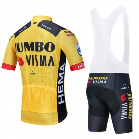 Conjunto Maillot + Culotte Corto con tirantes 2020 Team Jumbo-Visma N001